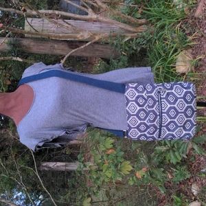 thirty-one Navy & White Dotty Hexagon Print Organizing Cross Body Bag